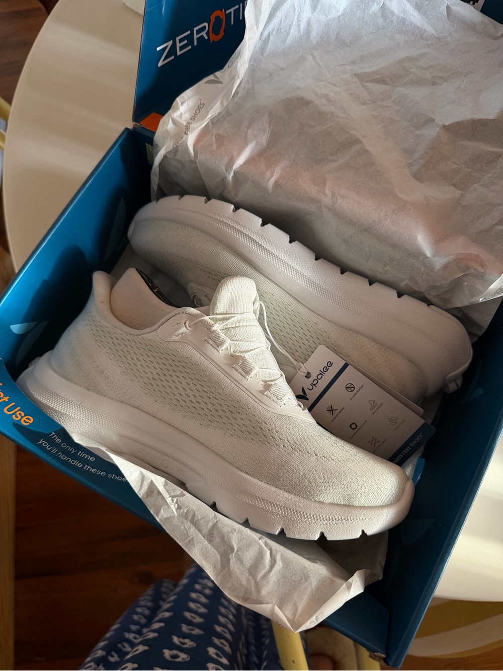 Women's White Slip-On Knit Walking Sneakers